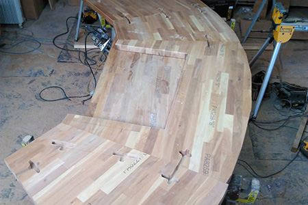bespoke worktops and cupboard