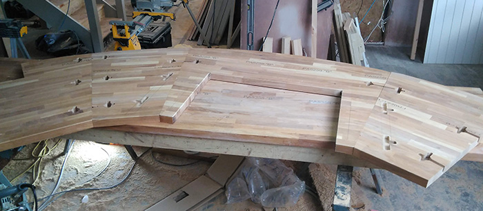 custom built cupboards and worktops